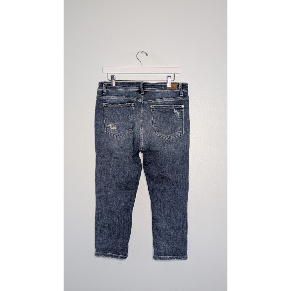 Judy Blue Jeans Womens 13/31 Skinny Capri Fit Distressed Raw Fray Hem Casual Y2K - Picture 2 of 11